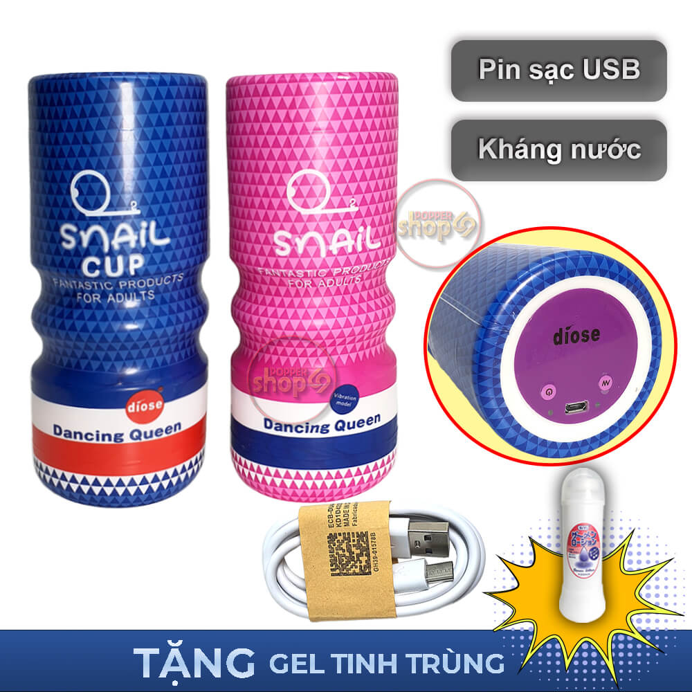 Coc Td Snail Rung 2 Mau Cốc Snail rung pin sạc usb tặng gel TT