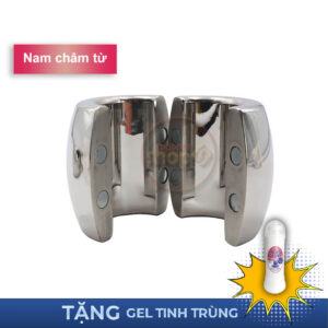 Tạ đeo tinh hoàn inox nam châm hình bầu
