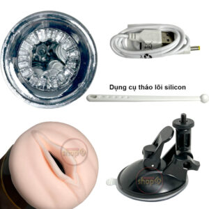 Cốc xoay thụt cao cấp OMYSKY nhiều chế độ pin sạc tặng gel