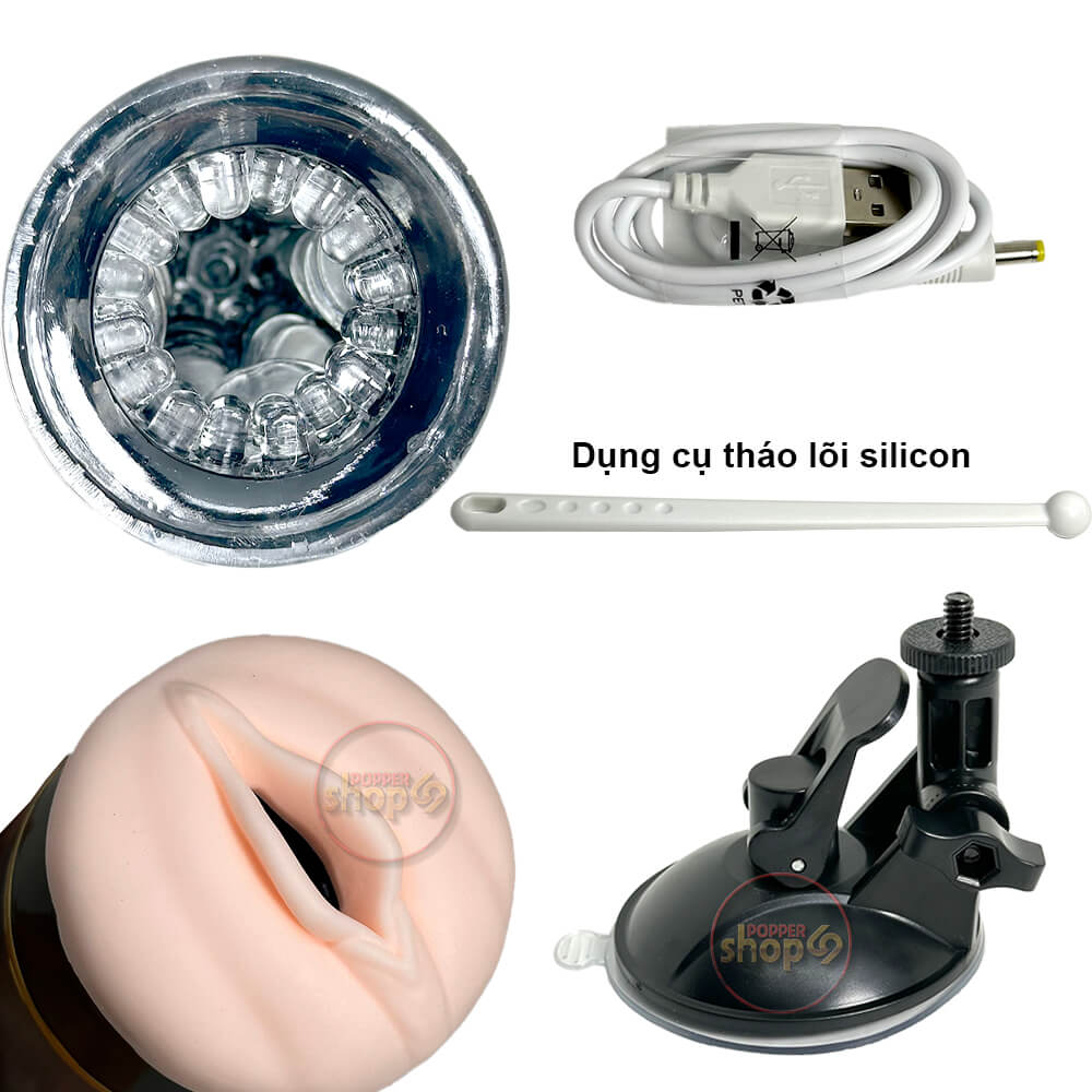 COC XOAY THUT CAO CAP OMYSKY Tang Kem Gel Cốc xoay thụt cao cấp OMYSKY nhiều chế độ pin sạc tặng gel